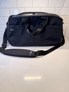 Pakt 25L Black Travel Duffel Bag with Removable Shoulder Strap